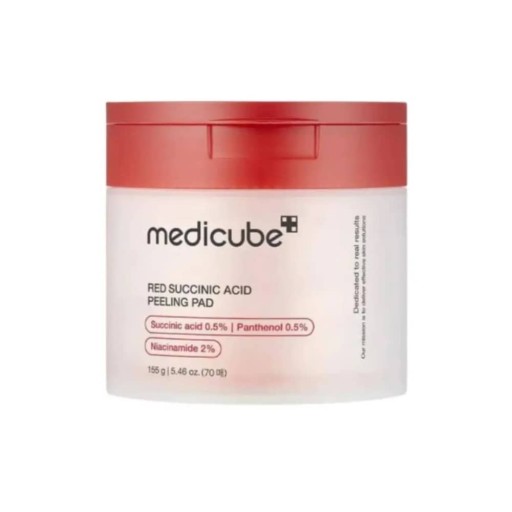 ميديكيوب وسادات تقشير حمض السكسينيك - 155 غرام Medicube Red Succinic Acid Peeling Pad - 155g