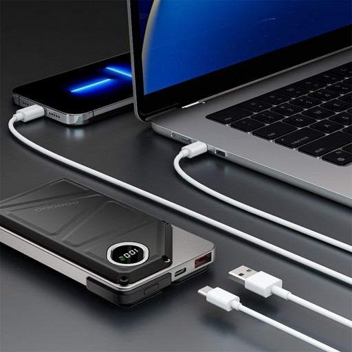 باور بانك بورودو 10000 مللي أمبير - أسود Porodo 10000mAh Power Bank - Black