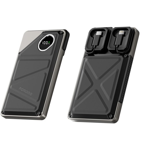 باور بانك بورودو 10000 مللي أمبير - أسود Porodo 10000mAh Power Bank - Black