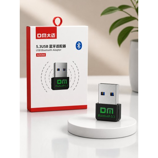 محول بلوتوث USB إصدار 5.3 من ماركة دي ام DM AD088 USB Bluetooth 5.3  Adapte