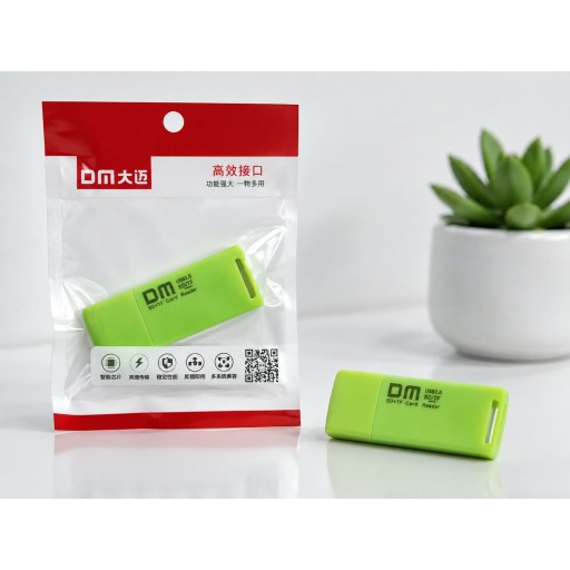 قارئ بطاقات ذاكرة ذكي مزدوج دي إم DM CR019 Fast Dual Card