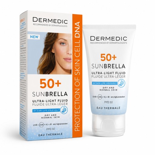 ديرميديك سنبريلا فلويد واقي شمس SPF 50+ للبشرة الجافة والعادية – 40 مل Dermedic Sunbrella Ultra-Light Protective Fluid SPF 50+ Dry & Normal Skin – 40 ml