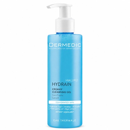 ديرميديك هيدرين 3 هيالورو جل كريمي منظف للبشرة الجافة والحساسة 200 مل Dermedic Hydrain 3 Hialuro Creamy Cleansing Gel 200ml