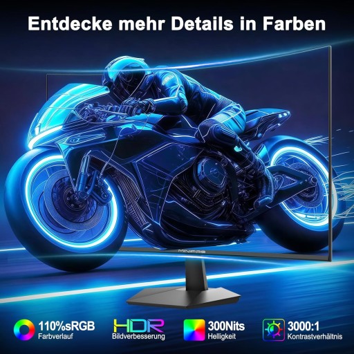 شاشة الألعاب Minifire MFG24C1L قياس 24 بوصة بدقة FHD ولوحة VA منحنية وتردد 160Hz - أسود Minifire MFG24C1L 24 Inch FHD VA Curved Gaming Monitor - 160Hz - Black