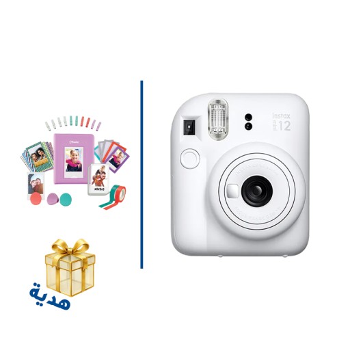 فوجي انستاكس ميني 12 مع حزمة ملحقات صور إنستاكس ميني – 41 قطعة Camera Mini 12 Pack Fujifilm Instax 41-Piece Photo Accessory Bundle