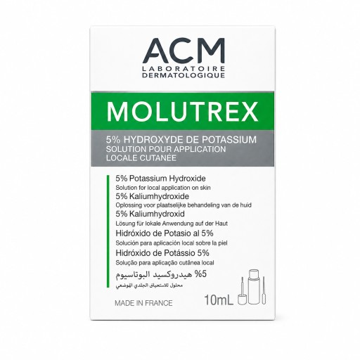 مولوتريكس محلول لعلاج المليساء المعدية – هيدروكسيد البوتاسيوم 5% ACM Molutrex 5% Potassium Hydroxide Solution