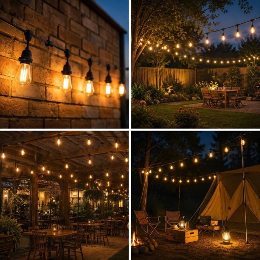 سلسلة اضاءة مصابيح خارجية Outdoor Light Bulb String