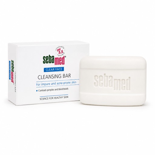 سيباميد كلير فيس صابونة تنظيف للبشرة المعرضة لحب الشباب 100 غم Sebamed Clear Face Cleansing Bar 100g