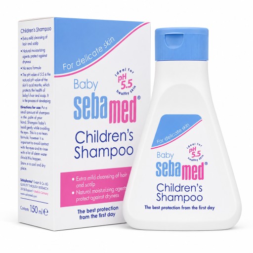 سيباميد بيبي شامبو أطفال بالبابونج للبشرة الحساسة 150 مل Sebamed Baby Shampoo with Chamomile 150 ml