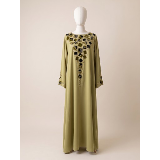 كلابية مناسبات تطريز يدوي Occasion-wear galabiya with hand embroidery