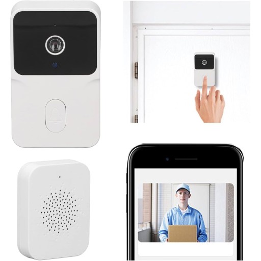 جرس الباب الذكي المزود بكاميرا  المربوط بالهاتف Smart doorbell with camera