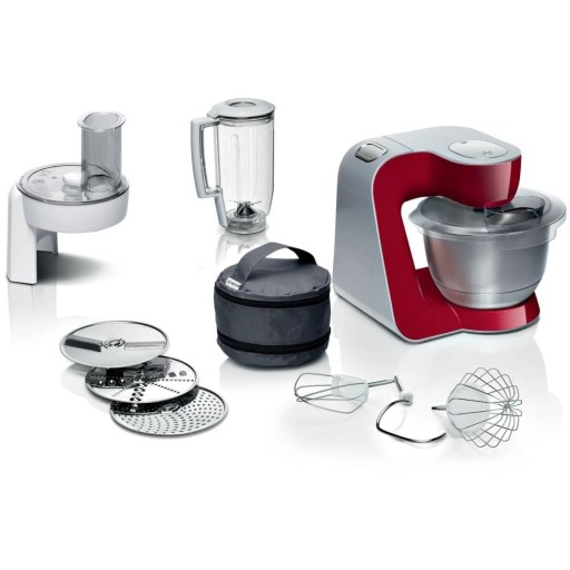 خلاط بوش عمودي 3.9L 1000W – أحمر وفضي Bosch MUM58720 Stand Mixer - 3.9L - 1000W - Red / Silver