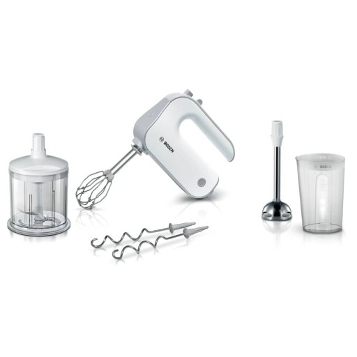 خلاط يدوي بوش بقوة 500W – أبيض وفضي لامع Bosch MFQ4080 Handheld Mixer - 500W - White / Glossy Silver