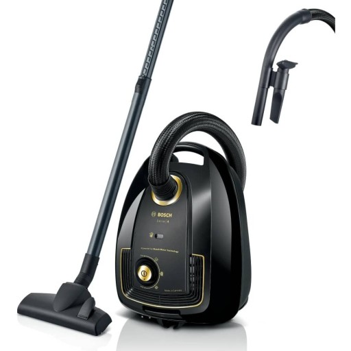 مكنسة كهربائية بوش 2200W بسعة 4.0L – أسود وذهبي Bosch BGL38GOLD Corded Canister Vacuum Cleaner - 2200W - 4.0L - Black and Gold