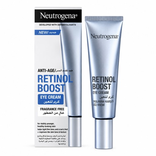نيتروجينا ريتينول بوست كريم للعين مضاد للتجاعيد 15 مل Neutrogena Retinol Boost Anti-Age Eye Cream 15 ml