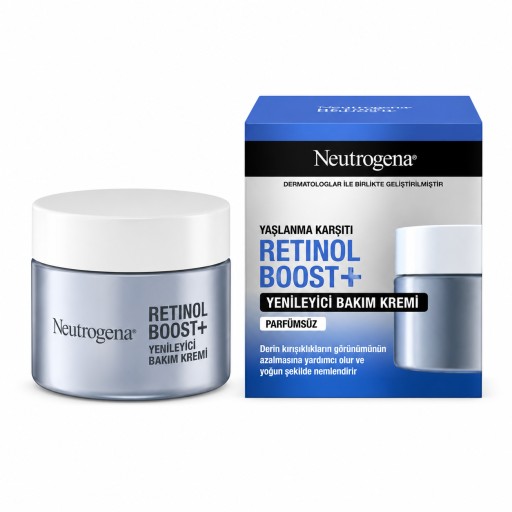 نيتروجينا ريتينول بوست+ كريم مجدد مضاد لعلامات تقدم السن 50 مل Neutrogena Retinol Boost+ Regenerating Care Cream 50 ml