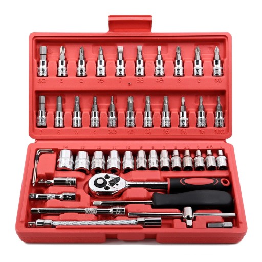 طقم عدة منزلية متكامل لإنجاز إصلاحات البيت بسهولة A comprehensive home tool set for easily handling household repairs.