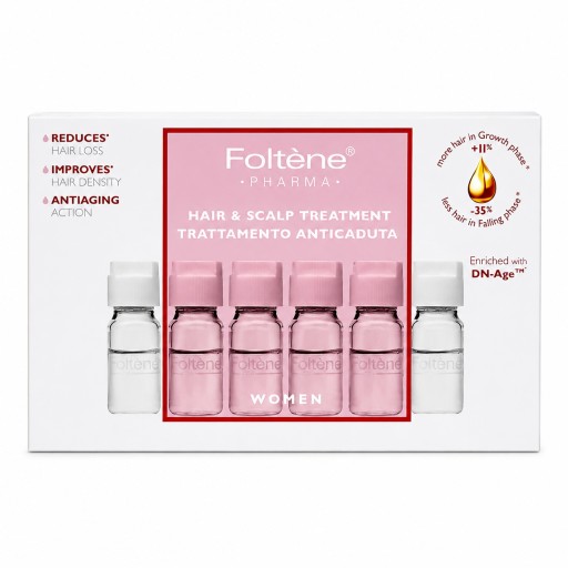 فولتين فارما علاج مضاد لتساقط الشعر للنساء – 12 أمبولة Foltene Pharma Hair & Scalp Treatment for Women – 12 Ampoules