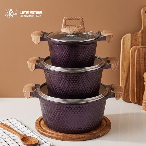 سيت قدر لايف سمايل 3 قطع Life smile Pots set 3 pieces