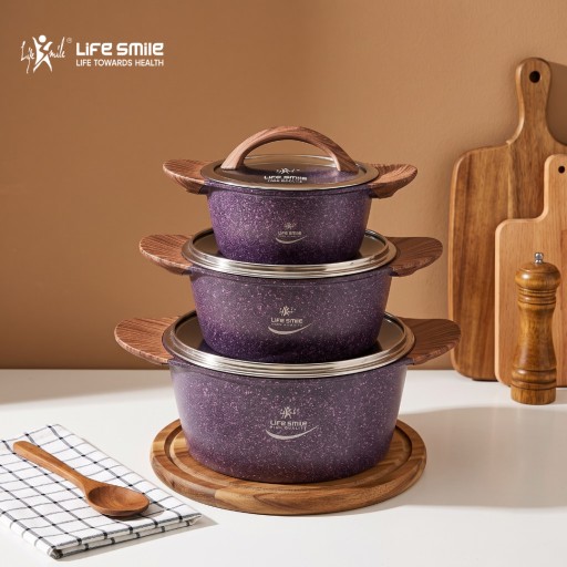 سيت قدر لايف سمايل 3 قطع Life Smile Pot Set 3 Pieces