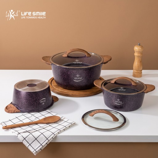 سيت قدر لايف سمايل ٣ قطع Life smile Pot Set 3 Pieces