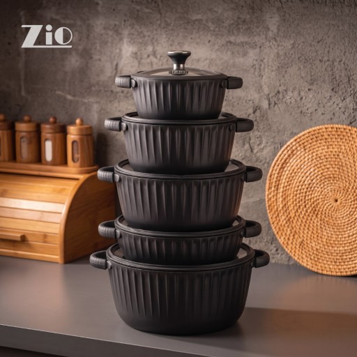 8300\5S32 سيت  قدر زيو 5 قطع 8300\5S32,ZIO Pot Set 5 Pcs