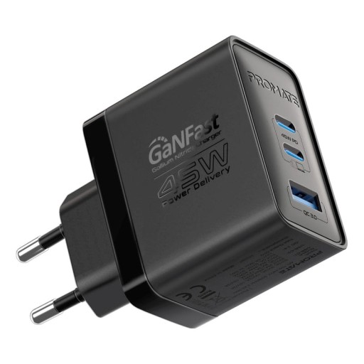 شاحن GaNFast™ بقدرة 45 واط بتقنية الشحن السريع 3.0 GaNFast™ 45W Charger with Quick Charge 3.0 Technology