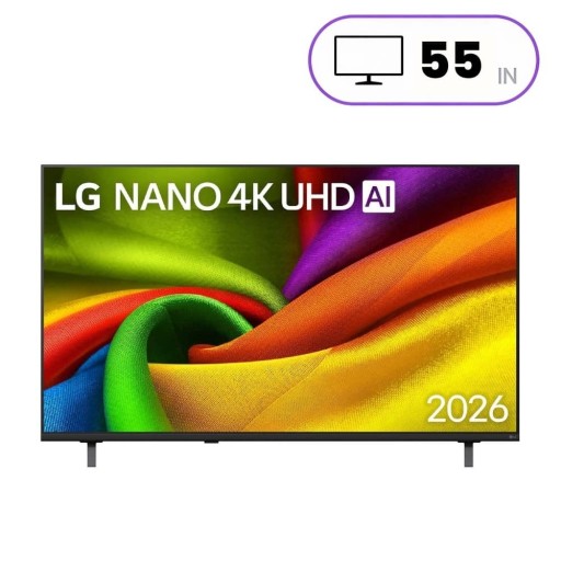 تلفزيون ال جي LG بشاشة 55 بوصة بدقة 4K Ultra HD بتردد 60 Hz تلفاز ذكي webOS NanoCell مع رسيفر مدمج – أسود LG NU840B6LA Television - 55 Inch - 4K Ultra HD - 60 Hz - Smart webOS TV - NanoCell - Built-in Receiver - Black