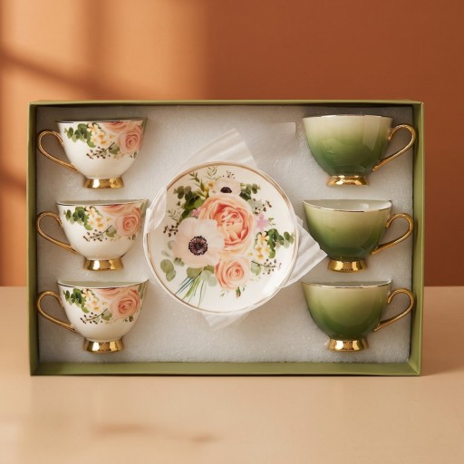 سيت فنجان قهوة 6 قطع Ceramic Coffee Cup 6 piece