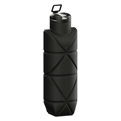 مطارة ماء سيليكون قابلة للطي "بورودو لايف ستايل" سعة 700ml مضادة للتسريب Porodo Lifestyle Fold-Flat Leakproof Food-Grade Silicone Bottle 700mL