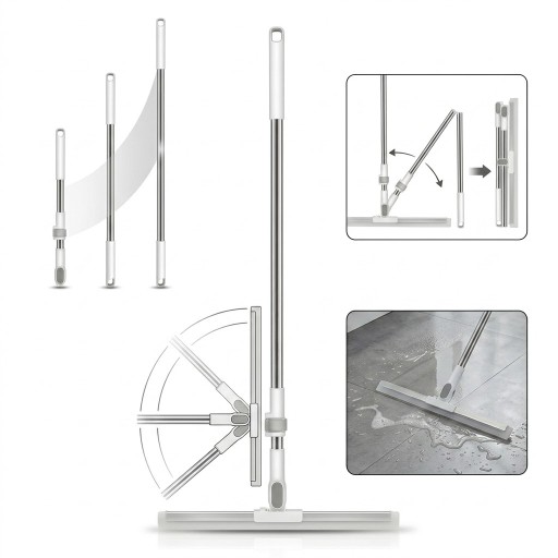 ماسحة متعددة الاستخدامات لتنظيف الأرضيات والجدران والزوايا Versatile mop for cleaning floors, walls, and corners.