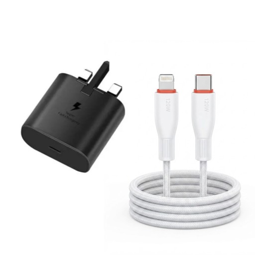 طقم ZIRUIMAX Lightning Type-C مع شاحن سريع ZIRUIMAX Lightning & Type-C Set with Fast Charger