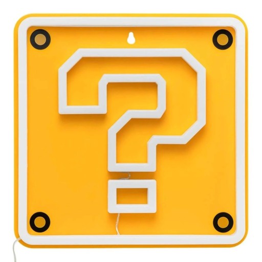 مصباح نيون جداري ليد سوبر ماريو علامة الاستفهام من بالادون Paladone Super Mario Question Mark Block LED Neon Wall Light