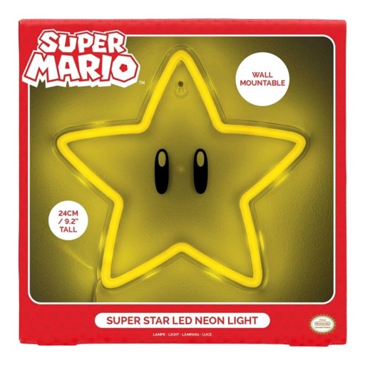 مصباح نيون جداري ليد سوبر ماريو النجمة الخارقة Super Mario Super Star LED Neon Wall Light