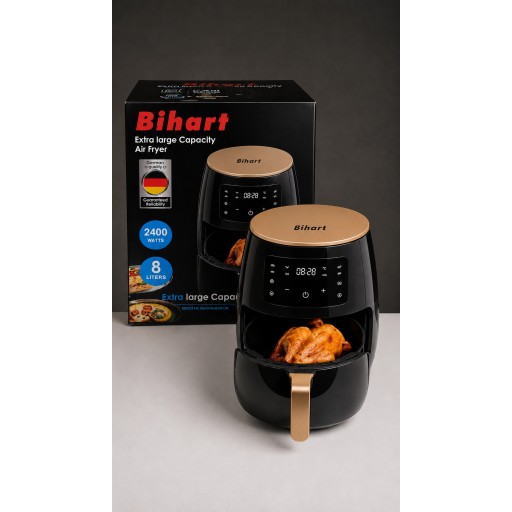 قلاية بيهارت بتقنية المانية وسعة كبيرة 8لتر  2400واط Behart deep fryer with German technology, large 8-liter capacity, 2400 watts