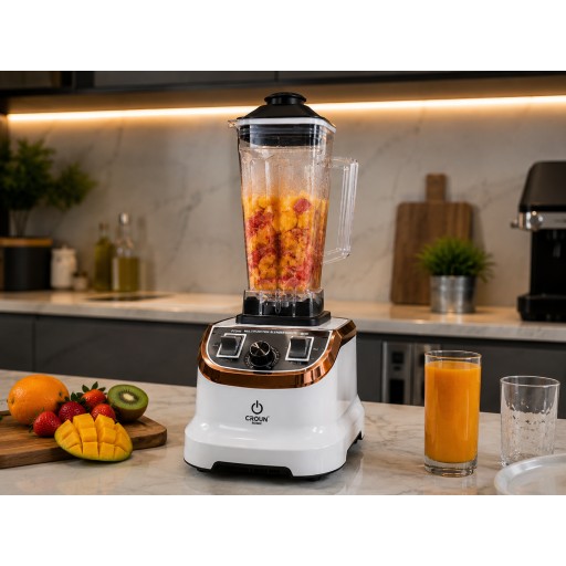 خلاط CROUN ROMIX الأصلي 2.5 لتر محرك نحاس 100% Original CROUN ROMIX blender, 2.5 liters, 100% copper motor