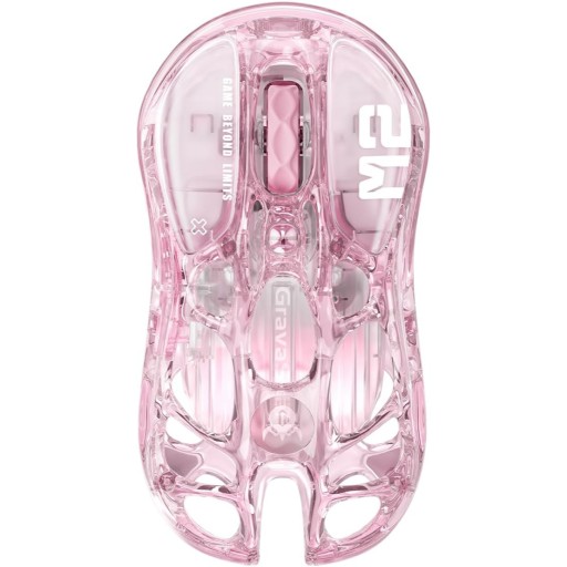 ماوس الألعاب اللاسلكي غرافاستار ميركوري M2 - كريستال وردي GravaStar Mercury M2 Wireless Gaming Mouse – Crystal Pink