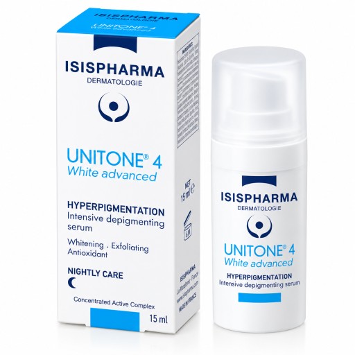 يزيس فارما يونيتون 4 وايت أدفانسد سيروم مكثف للتصبغات – 15 مل ISISPHARMA Unitone 4 White Advanced Intensive Depigmenting Serum – 15 ml