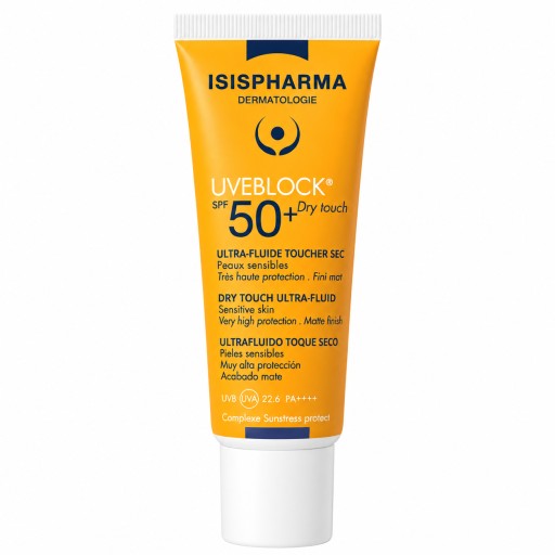 إيزيس فارما يوفي بلوك واقي شمس SPF 50+ بلمسة جافة – 40 مل ISISPHARMA Uveblock SPF 50+ Invisible Dry Touch Sunscreen – 40 ml
