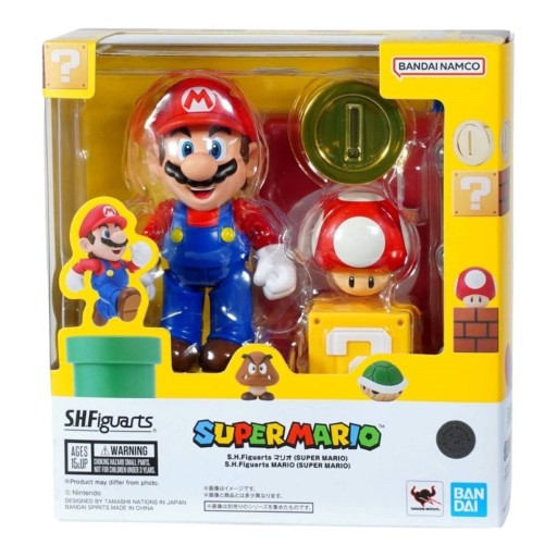 مجسم ماريو سوبر ماريو كامل الحركة من إس إتش فيقوارتس بانداي Bandai S.H.Figuarts Super Mario – Mario Action Figure
