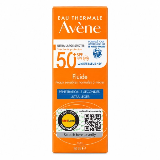 أفين فلويد واقي شمس SPF 50+ للبشرة العادية والمختلطة – 50 مل Avène Fluid SPF 50+ for Normal to Combination Skin – 50ml