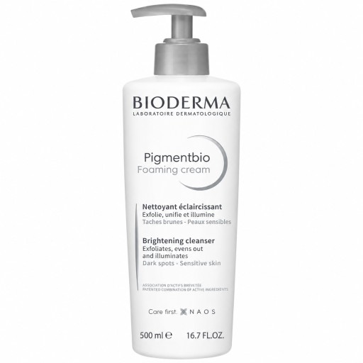 بيوديرما بيجمنتبيو فومينغ كريم غسول مفتح ومقشر للبشرة 500 مل Bioderma Pigmentbio Foaming Cream Brightening Cleanser 500ml