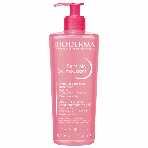 بيوديرما سينسيبيو جل موسانت غسول رغوي للبشرة الحساسة 500 مل Bioderma Sensibio Gel Moussant Foaming Gel 500ml