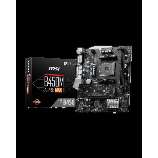 لوحة أم MSI B450M-A PRO MAX II بمقبس AM4 MSI B450M-A PRO MAX II AM4 Motherboard
