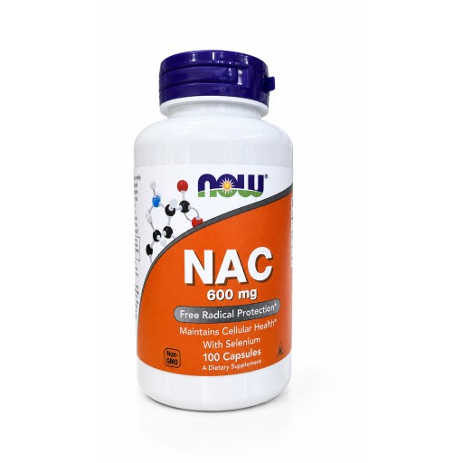 إن-أسيتيل سيستين 600 ملغ 100 كبسولة نباتية NOW Foods, NAC 600 mg 100 Capsules