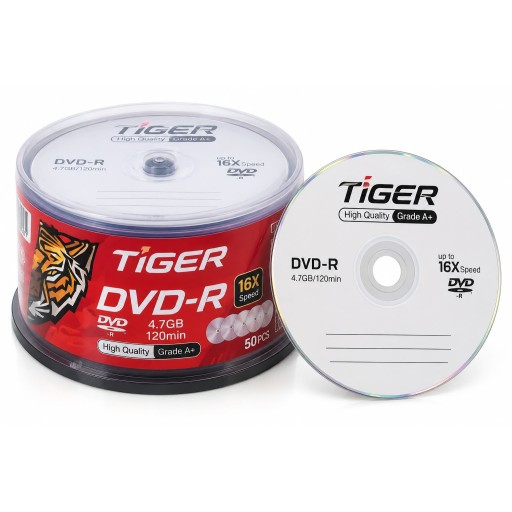أقراص DVD-R Tiger قابلة للتسجيل Tiger DVD-R Recordable Discs