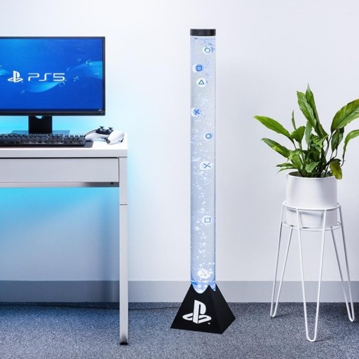 مصباح بلايستيشن آيكون إكس إل المتدفق مع فقاعات مائية وتحكم عن بعد من بالادون Paladone PlayStation Icons XL Flow Lamp (122cm)