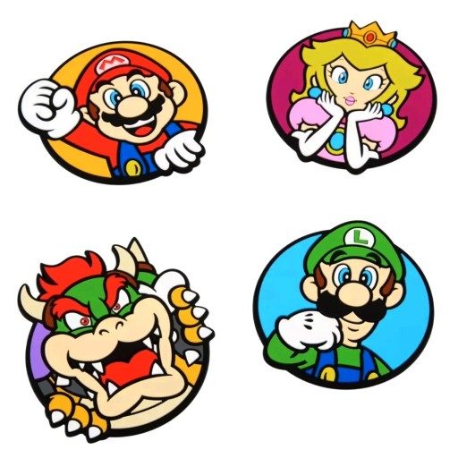 طقم قواعد أكواب سوبر ماريو بي في سي (4 قطع) من بالادون Paladone Super Mario PVC Coasters (Pack of 4)