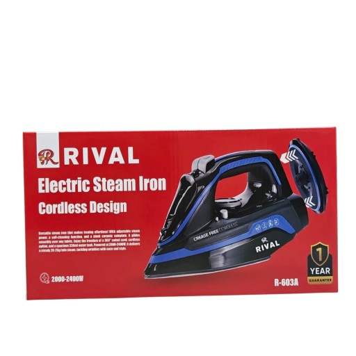 مكواة البخار الكهربائية اللاسلكية من رايفال RIVAL Cordless Electric Steam Iron