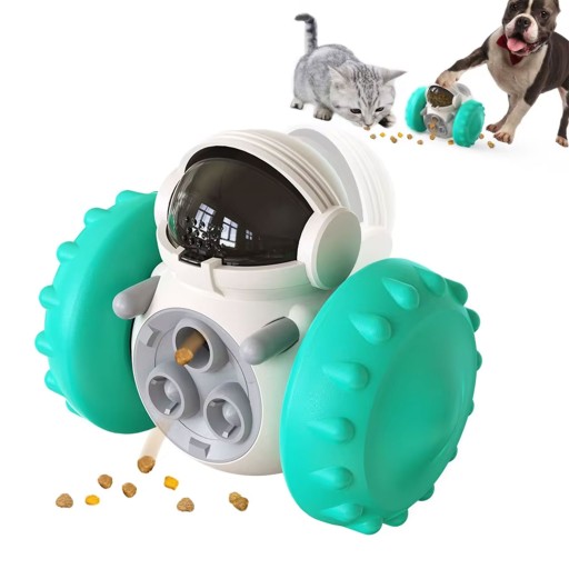 لعبة اطعام حيوانات اليفة على شكل روبوت  Interactive Robot Food Dispenser Toy Interactive Robot Food Dispenser Toy